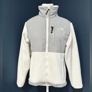 North Face Women's Denali Jacket in Off White/ Gray, Size Small